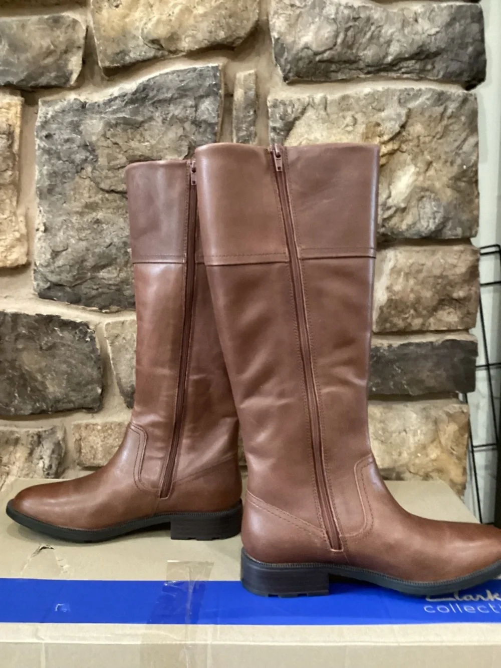 Clarks‎ Collection Adalynn Hope Womens 7.5 Boots British Tan Leather New